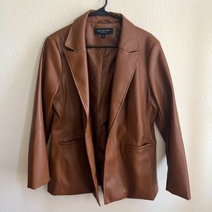 Womens Marc New York Brown Blazer, Size L